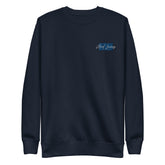Embroidered God Loves Detroit Fleece Sweatshirt - Blue Text
